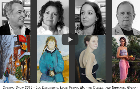 Vernissage 2013 - Luc Deschamps, Lucie Vzina, Martine Ouellet et Emmanuel Garant