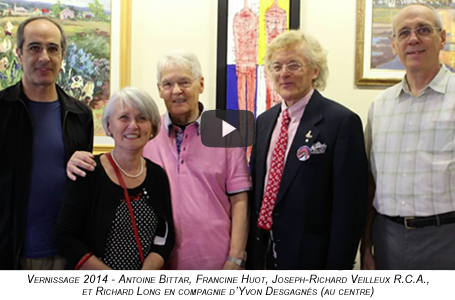 Vernissage 2014 - Antoine Bittar, Francine Huot, Joseph-Richard Veilleux, R.C.A. et Richard Long